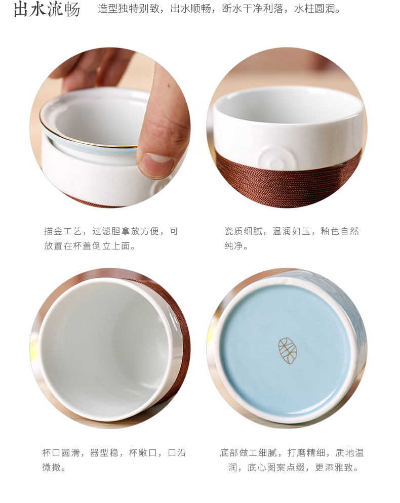 Office keller ceramic filter with cover tea cup contracted household glass tea cup with a cup of tea