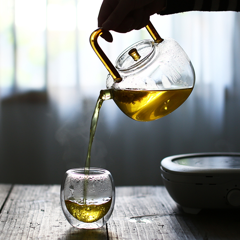 High temperature resistant glass tea side took pot of boiled tea filter remove cooking pot home girder TaoLu mercifully kettle pot of electricity