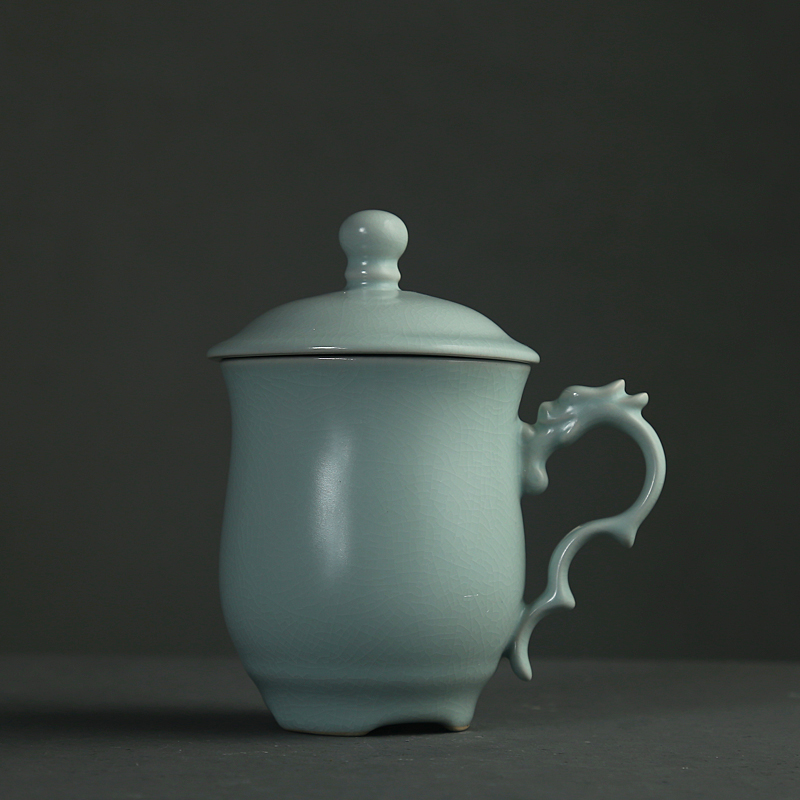 Your up porcelain ceramic cups with cover glass office elegant cup and meeting business people make tea cup ice crack glaze