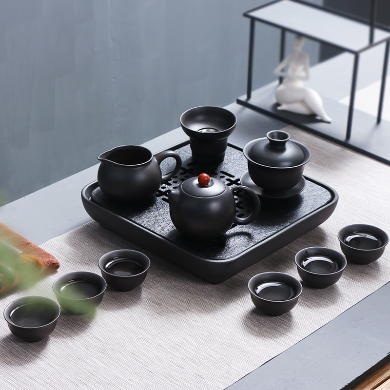 Friends is a complete set of yixing purple sand tea set kung fu tea set are it tea sea purple sand cup tea cups to wash the tea taking