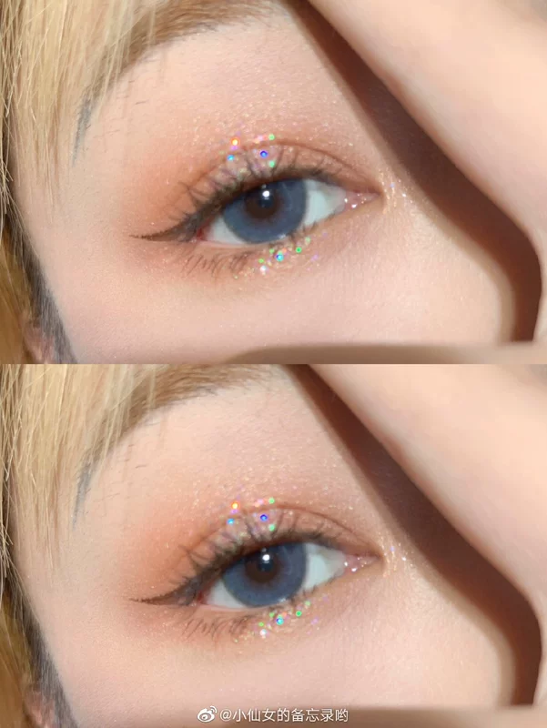 Màu sắc phù hợp với màu hoa Flortte Hoa bốn màu bóng mắt màu đất phù hợp với long lanh long lanh gel sequin lưới màu đỏ - Bóng mắt