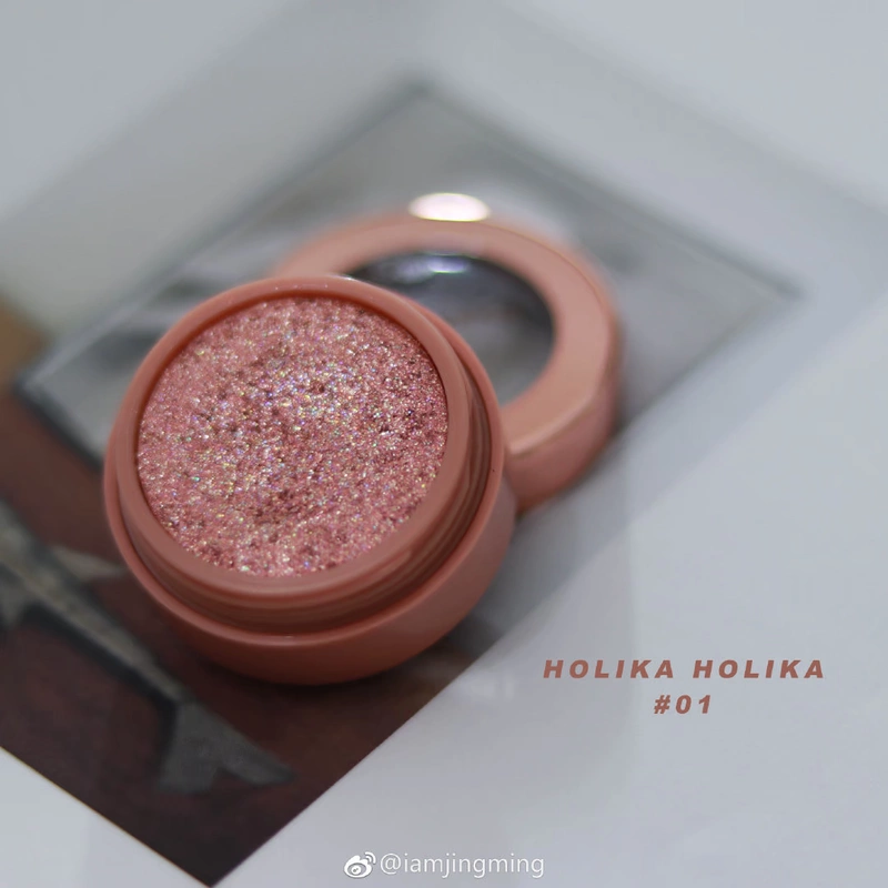 Trang điểm mắt ngọt ngào kim loại holika nhấp nháy ngọc trai nằm tơ tằm đơn sắc phấn mắt phiên bản giới hạn sequin cherry đào 02 - Bóng mắt phấn mắt the face shop