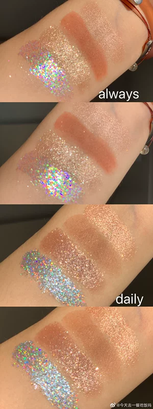 Màu sắc phù hợp với màu hoa Flortte Hoa bốn màu bóng mắt màu đất phù hợp với long lanh long lanh gel sequin lưới màu đỏ - Bóng mắt