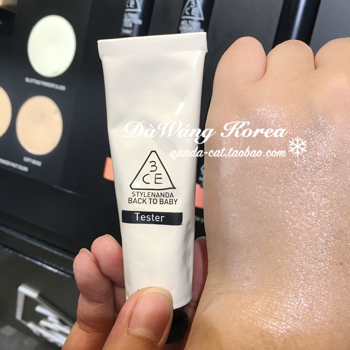 Hàn Quốc 3CE Macaron Pigment Tube Makeup Tiền chất dưỡng ẩm Giữ ẩm Kem màu vàng đậm bút che khuyết điểm maybelline