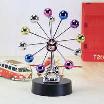Home Residence Decoration Office Pendulum Pieces Students Science Teaching Dazzling Moonwheel Perpetual Motion Instrument Swing Piece for sending batteries