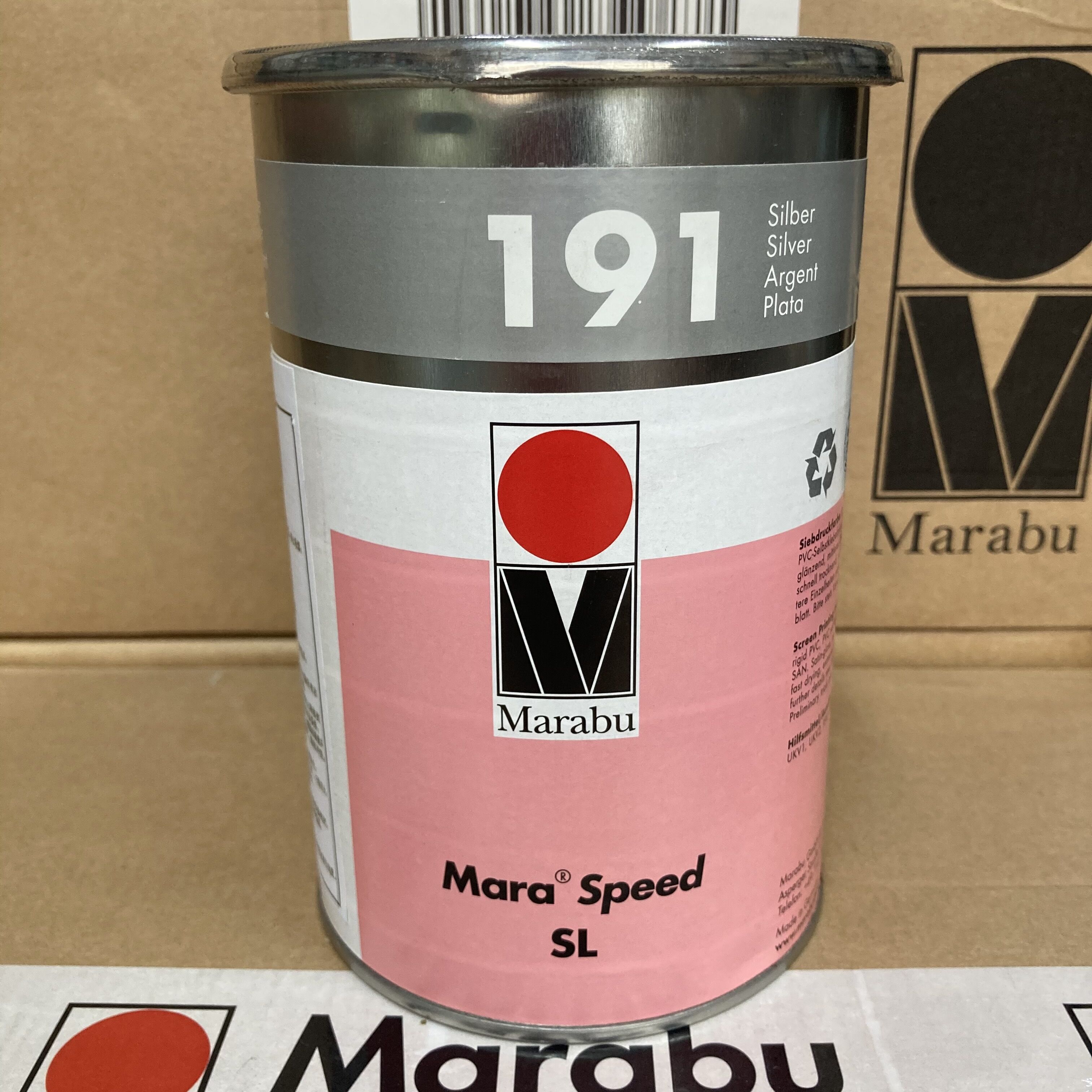 Marabu Germany Marabu ink SL191 Silver SL193 Gold glasses screen printing pad printing ink