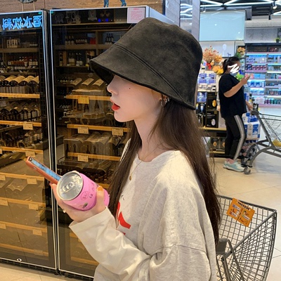 渔夫帽子女秋冬日系百搭网红水桶帽