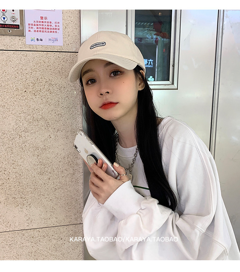 Sombrero de las mujeres primavera y otoño nueva protección solar verano gran cara ancha a lo largo de la tapa de pato versión coreana marca de moda cara visible pequeña gorra de béisbol al por mayor pic 11