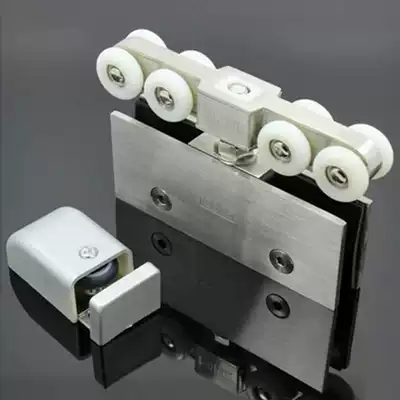 Gute stainless steel glass pull door pulley hanging wheel sliding door slide pulley hanging clip glass hanging door wheel