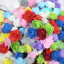 3 5cm emulated PE foam rose flower with hand decorated flower ring with flower fake flower small head flower with a whole bag of 100 flowers