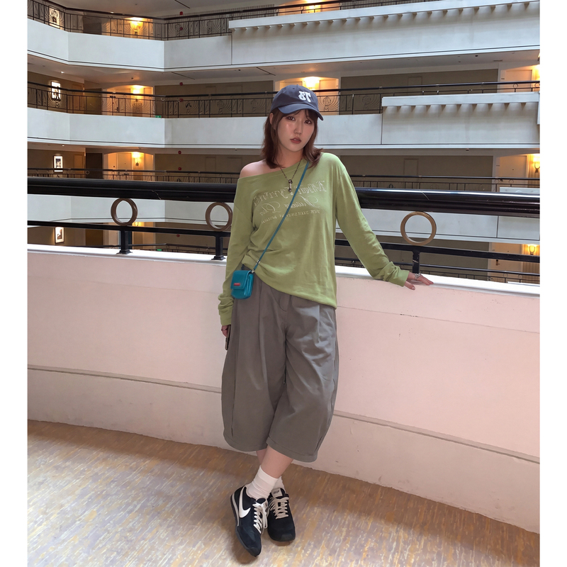 Q-Style Plus-Size Women's Clothing for Slightly Chubby Women, Early Autumn New Style, Washed Cotton, Very Beautiful, Slimming, Stunning Cropped Pants Q-Style Plus-Size Women's Clothing for Slightly Chubby Women, Early Autumn New Style, Washed Cotton, Very Beautiful, Slimming, Stunning Cropped Pants
