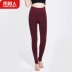 Quần legging Nam Cực cộng với nhung dày của phụ nữ mặc eo cao bước chân quần là mùa thu mỏng và mùa đông mới ấm áp ZA tất đùi Xà cạp