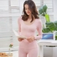 Đồ lót nam cực cơ thể phụ nữ phần mỏng chạm đáy áo len cotton Slim ren bó sát mùa thu quần dài áo ấm phù hợp với