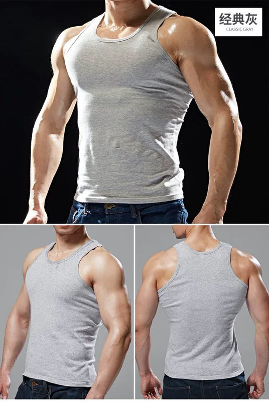 Áo vest nam cực nam cotton Thể thao thanh niên thoáng khí mùa hè thể dục dưới đáy áo sơ mi nam ML áo thun ba lỗ nữ big size