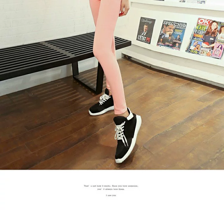 Quần legging nam cực mỏng phần mùa thu đen quần dài eo cao đã mỏng bên ngoài mặc quần quần bút chì HH shop đồ nữ