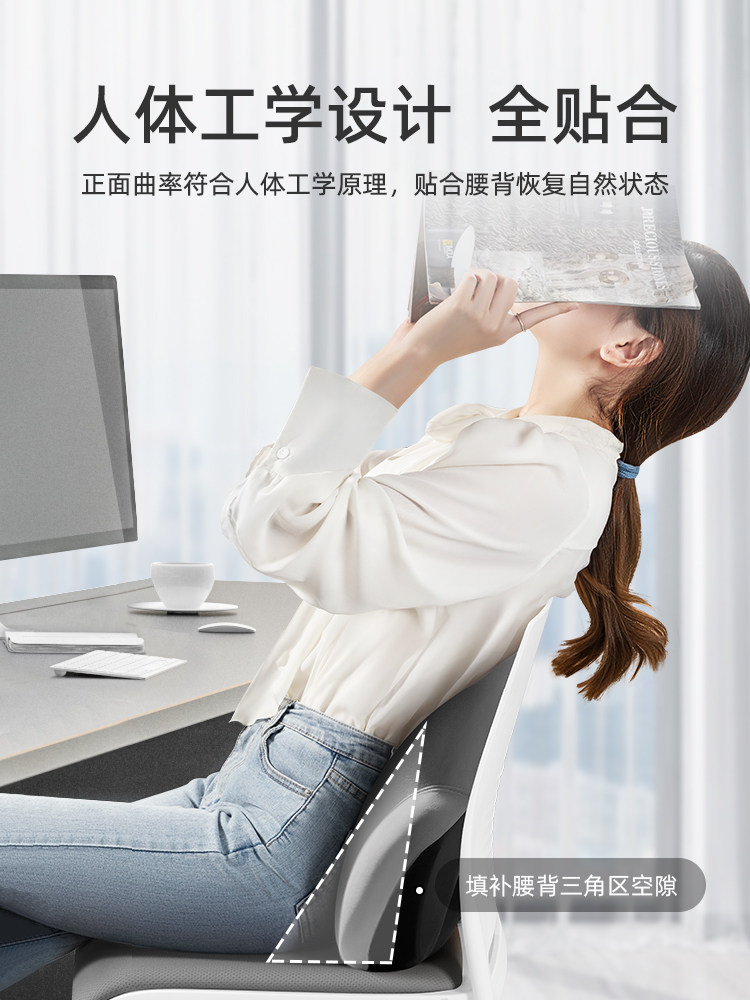 Joe's Cushion Office Lumbar Support Cushion for Long Sitting, Waist Protection Artifact, Maternity Lumbar Cushion, Memory Foam Chair Back Cushion