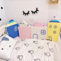 Bed surround soft pack Nordic macaron small house infant childrens room anti-collision head protection decorative cushion wall cushion pillow