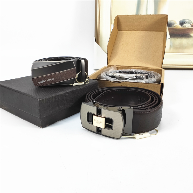 Brand discount store counter Tail sale men's inventory first layer pure leather clearance belt Pure leather men's belt bag