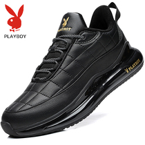 Playboy mens shoes winter 2020 new Joker Korean casual board shoes increased black leather shoes platform trendy shoes