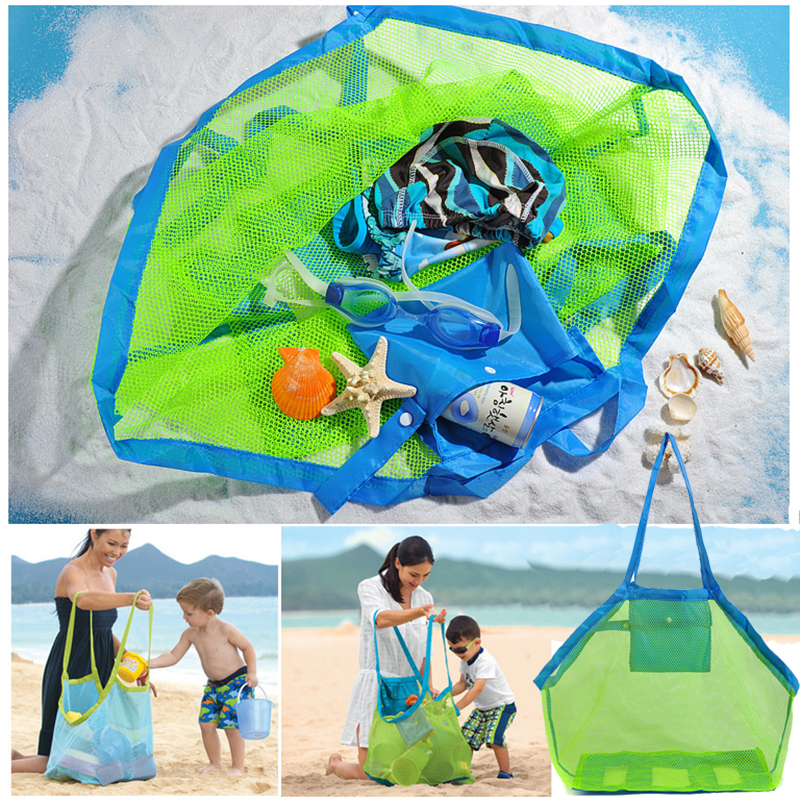 Outdoor travel portable storage bag Large capacity grid toy sundries Beach bag Portable foldable swimming bag