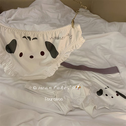 tearosee canine boyfriend couple Japanese cute girl print cartoon milk silk men and women underwear