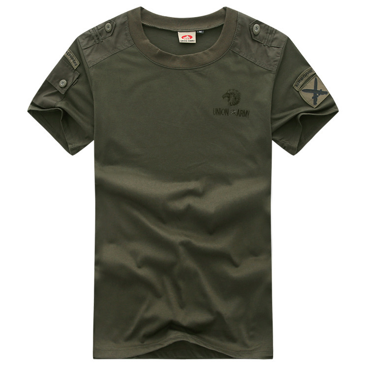 Us Army Airborne T-Shirts Men's Outdoor Military Field Team Cotton Casual Short Sleeve T-Shirt