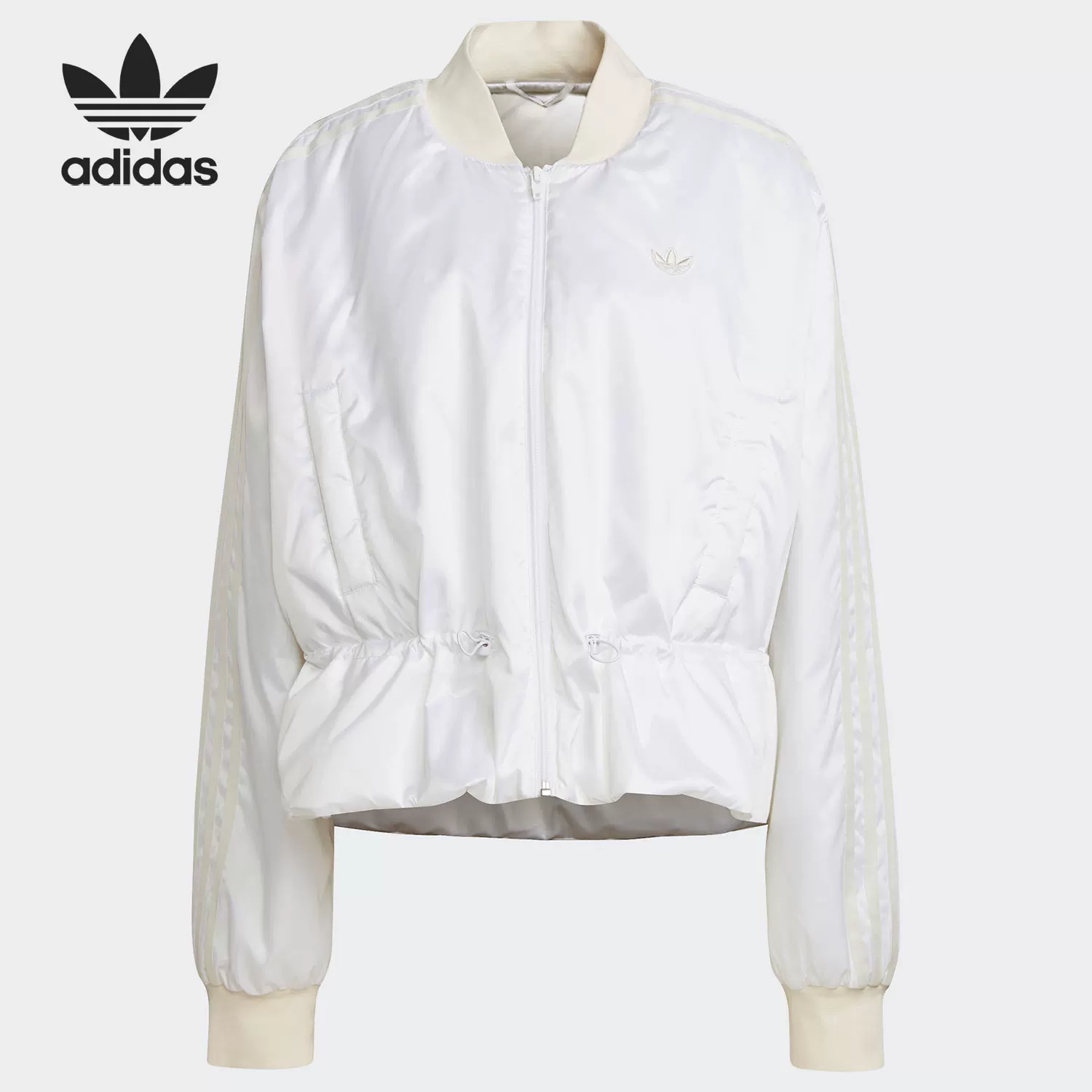 Кожаная куртка Adidas/ Genuine three -leaf grass Jacket Женская спортивная куртка для отдыха Eggplant Jacket GN3082