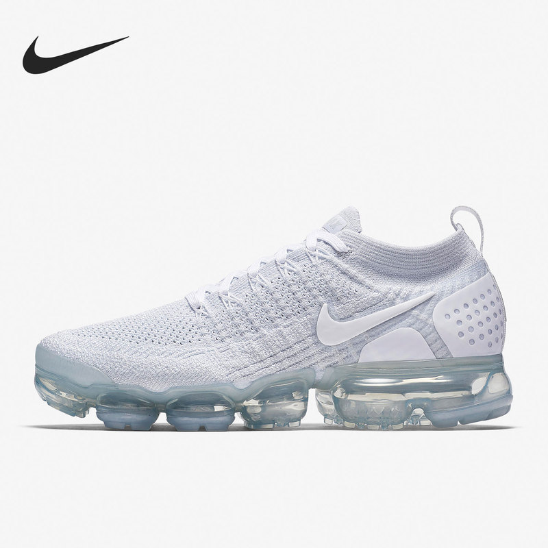 Nike Official Authentic Vapor Max 2 Men's and Women's Plaid Sports Running Shoes 942843-100 Nike Official Authentic Vapor Max 2 Men's and Women's Plaid Sports Running Shoes 942843-100