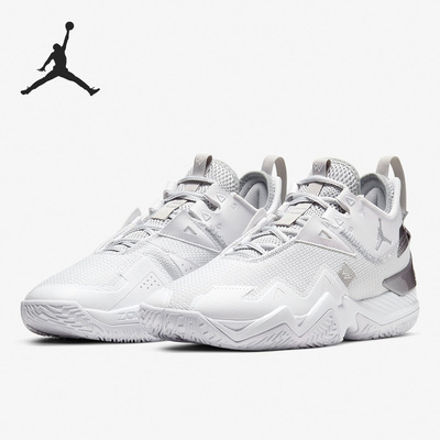 Мужские спортивные баскетбольные кроссовки Nike Jordan Westbrook One Take Zoom Воздушная амортизация Подходит для улицы Бетонные полы Черно-белый Цементно-серый Ярко-малиновый