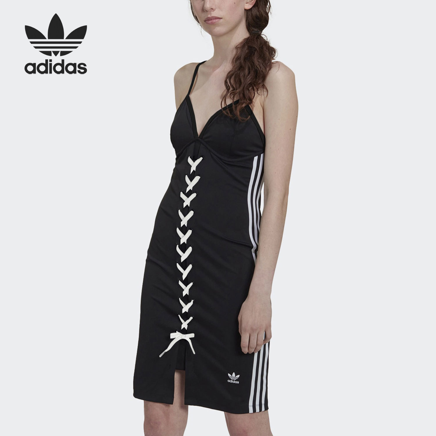 Adidas dresses are trending like crazy! this slim-fit, tie-up dress from adidas originals has Adidas dresses are trending like crazy! this slim-fit, tie-up dress from adidas originals has