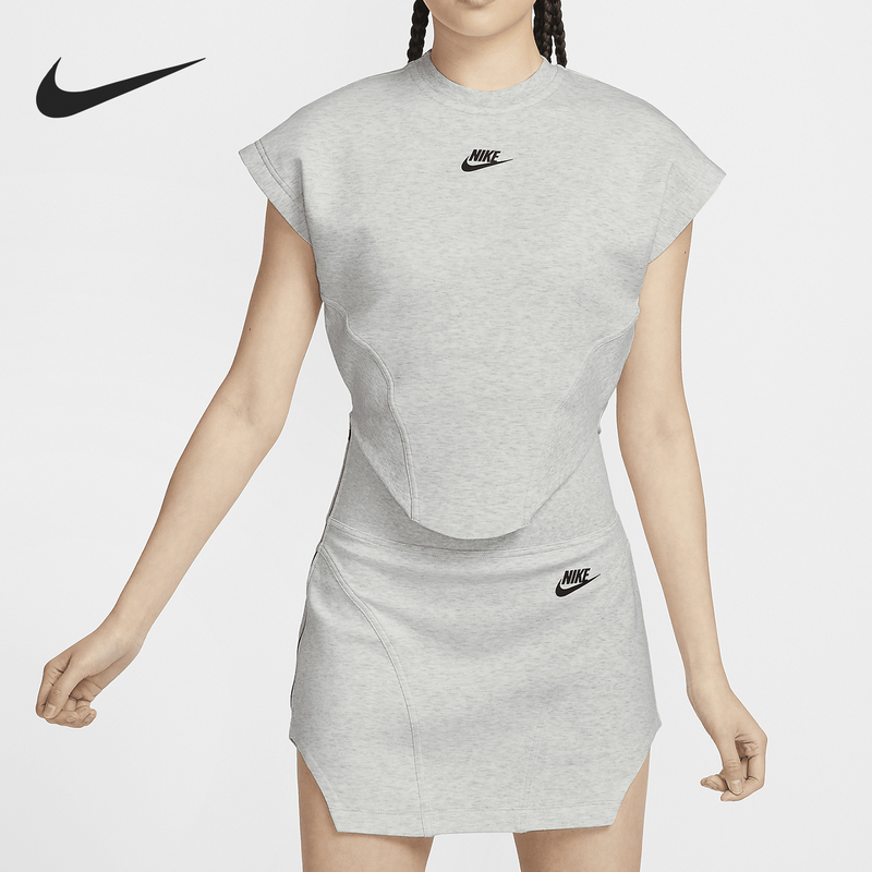 Nike Official Genuine New Women's Knitted Round Neck Breathable Casual Sleeveless Top Fq1851-013