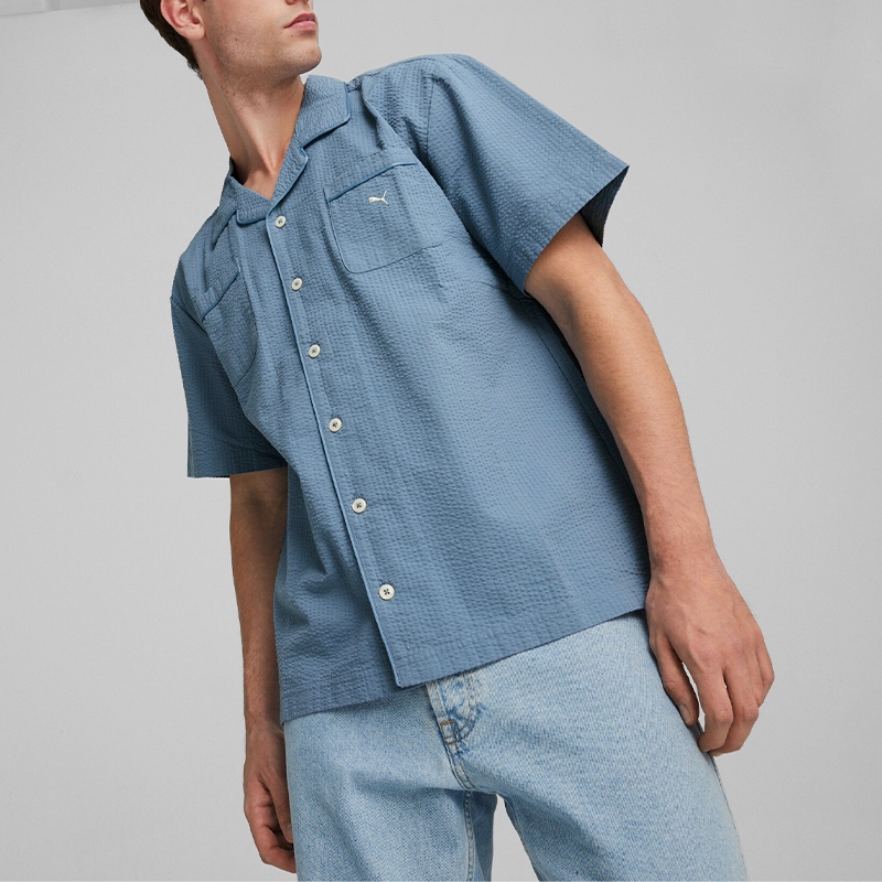 Puma Official Authentic New Seasonal Unisex Lapel Short-Sleeved Shirt 624016-20