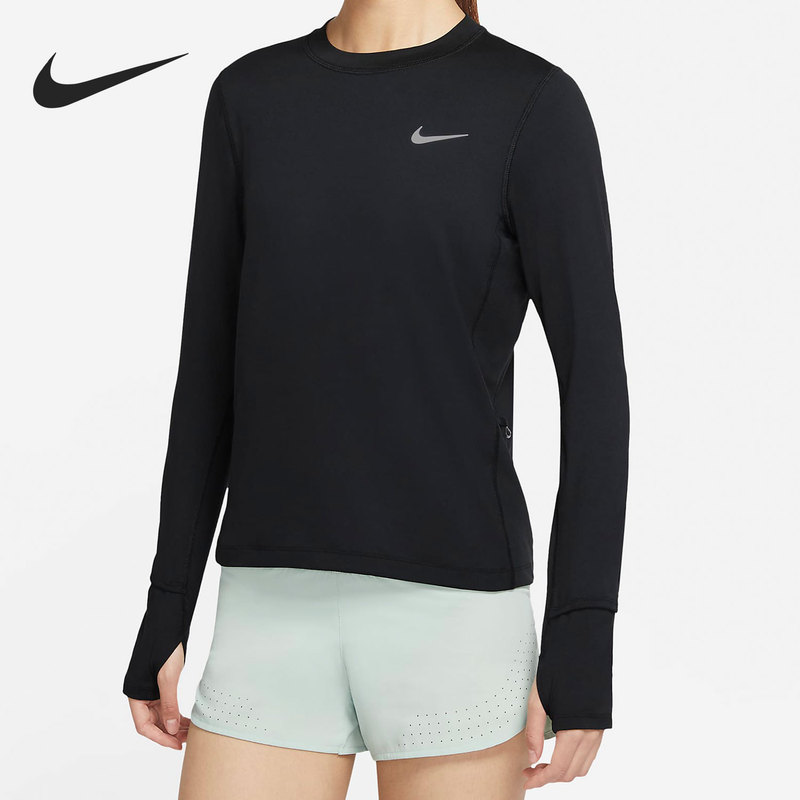 Nike Official Authentic Dri-Fit Element Women's Running Long Sleeve T-Shirt Cu3278-010 Nike Official Authentic Dri-Fit Element Women's Running Long Sleeve T-Shirt Cu3278-010
