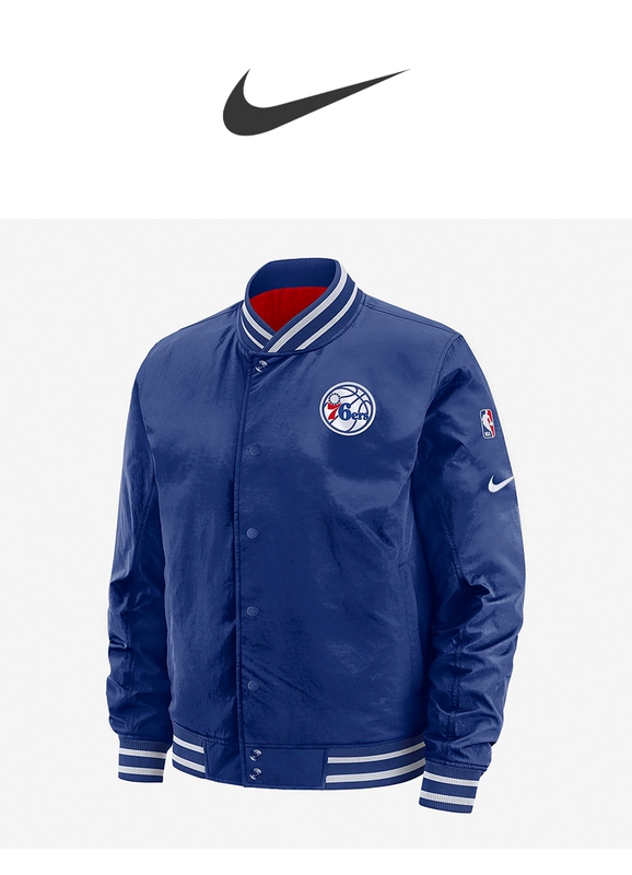 Nike / Nike Authentic Philadelphia 76ers COURTSIDE Áo khoác cotton nam NBA AV6597 - Quần áo độn bông thể thao