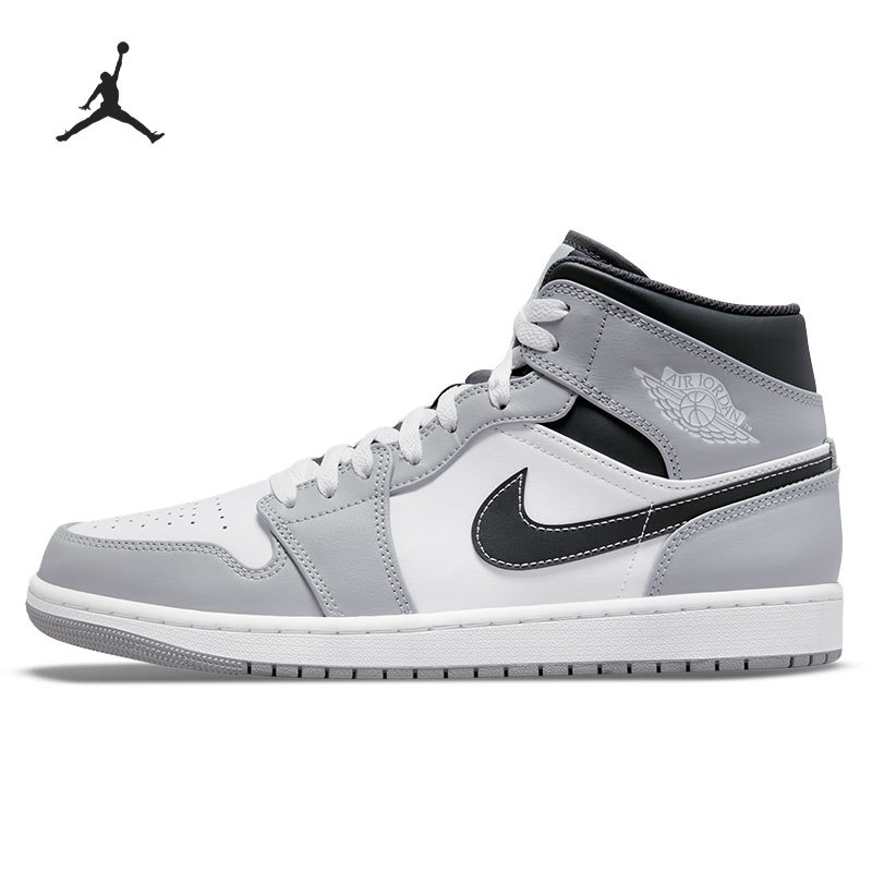 Nike Official Authentic Air Jordan1 Mid Aj1 Men's Sports Basketball Shoes 554724-078