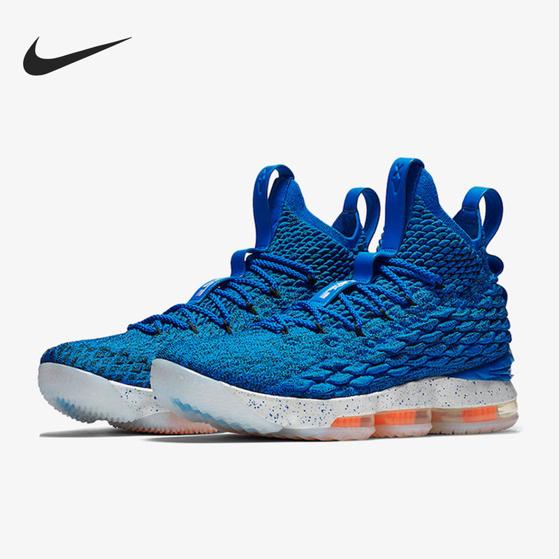 Nike Official Genuine Lebron 15 Men's High-Top Shock-Absorbing Practical Basketball Shoes 897648-400