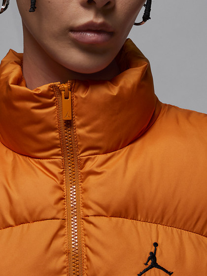 Nike/Nike 공무원 진짜 요르단 여성 따뜻한 스탠딩 칼라 캐주얼 짧은 면화 조끼 FV7150-815