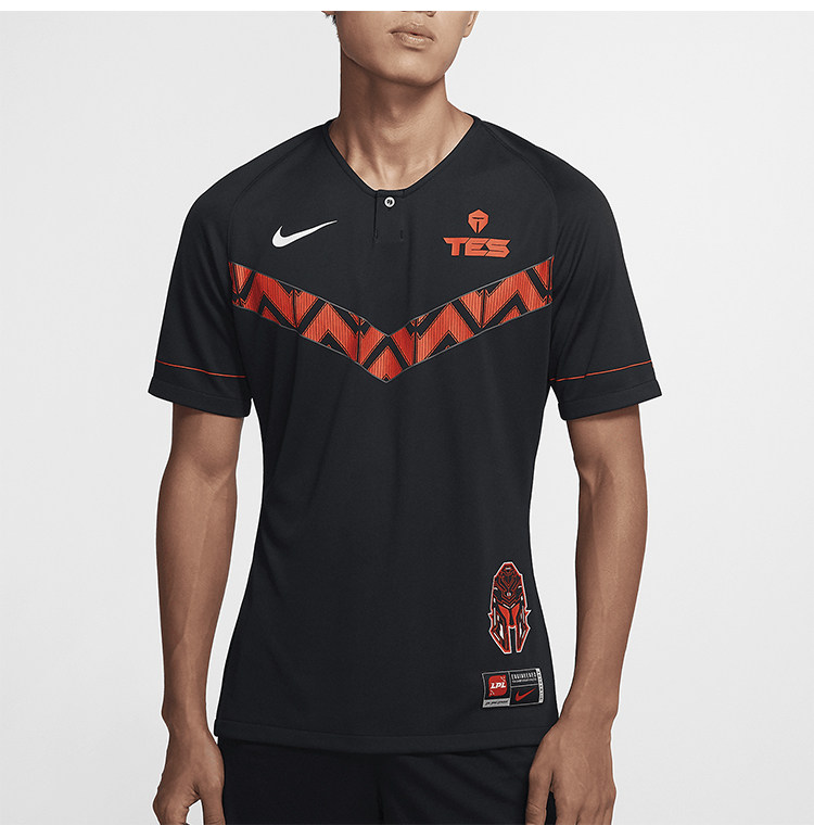 电竞t恤 nike/耐克正品当季新款x lpl战队tes男子比赛运动t恤cv9631