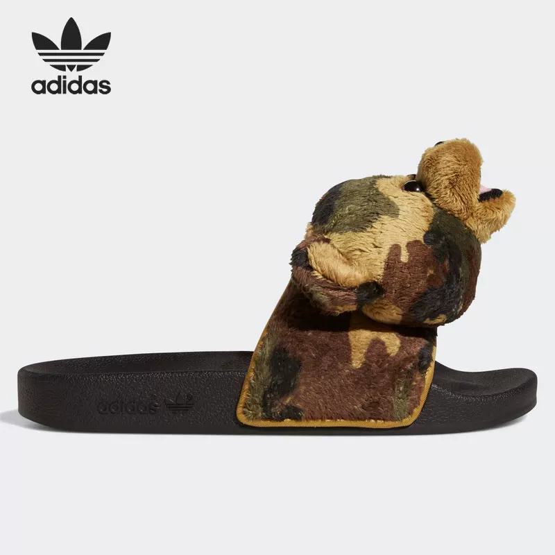 Спортивные шлёпанцы Adidas Jeremy Scott Q46582, плюшевая клеверная планка, размеры 35.5–47