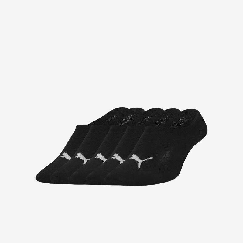 Puma Official Authentic New Men's and Women's Simple, Fashionable, Breathable Sports Socks, Five Pairs Pack 907914-01