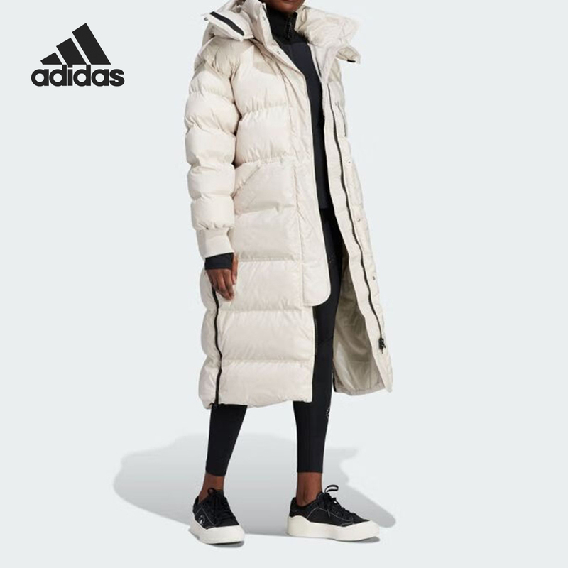 Adidas/Adidas Official Genuine New Women's Long Sports Hooded Cotton Jacket Ip1361