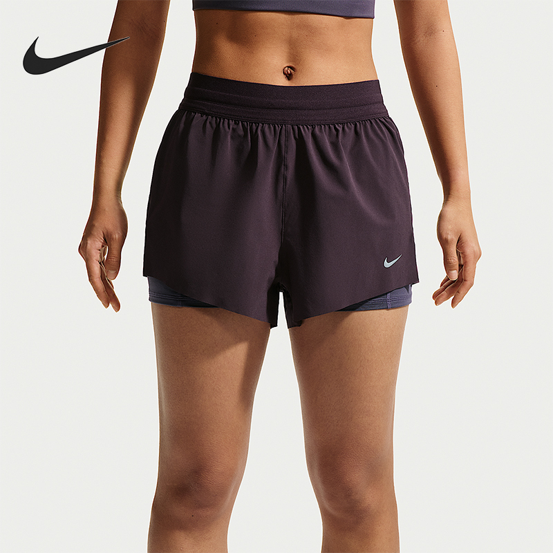 Nike/Nike Genuine Swift Dri-Fit Women's Mid-Waist Two-In-One Running Shorts Ir7594-651