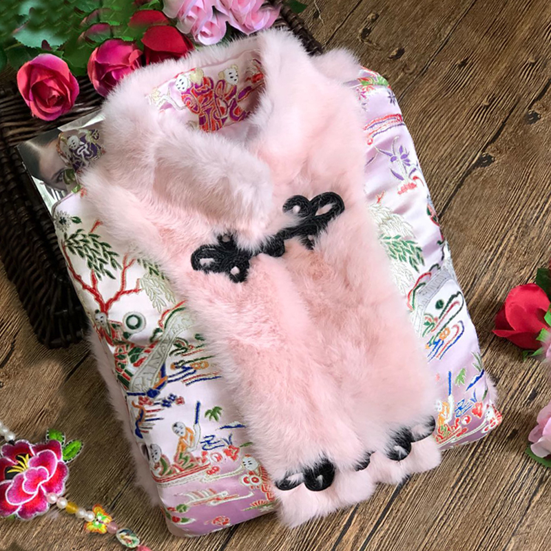 China Wind Winter Clothing Young Girl Teen Girl Embroidery Clip Cotton Tango Dress Big Clothes Bayern Year Suit Women's Dress Qipao 2020 New