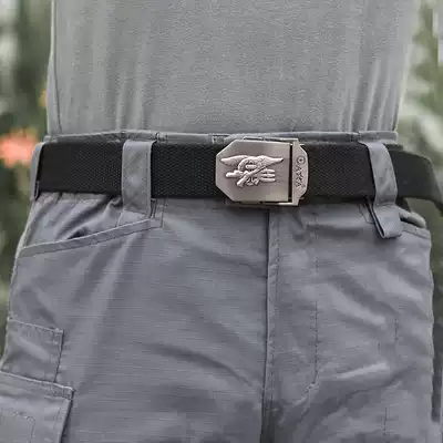 Military fan multi-function tactical belt Canvas leisure belt inner belt Outdoor wear-resistant special forces training pants waist belt