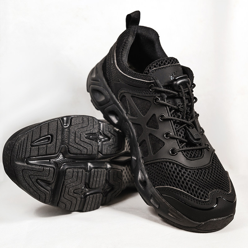 Military Meme Mesh Breathable Low Help Combat Boots Men's Summer Special Soldiers Combat Training Shoes Abrasion Resistant Outdoor Covered Water Shoes Climbing Shoes