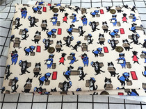 Cartoon Fabric Fine Canvas Printed Handmade Diy Fabric Sofa Cover Fabric Bag Dorm Room Table Cloth Cat Stenographer