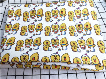 Cartoon fabric fine canvas printed handmade diy fabric sofa cover fabric bag Dormitory Table Cloth Duck Birthday