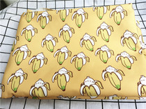 Cartoon Fabric Fine Canvas Printed Handmade Diy Fabric Sofa Cover Fabric Bag Dorm Room Table Cloth Banana Rabbit