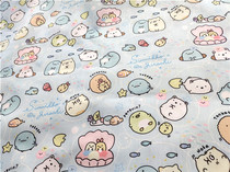 Thin Section Polyester Cotton Cartoon Printed Fabric Handmade Diy Shirt Skirt Clothing Fabrics Linen Corner Rice Fall Chic Bio