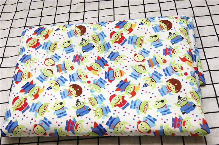 Cartoon Cloth Three Eyed Paparazzi Three Eyes Wonder Fine Canvas Printed Nursery Dormitory Tablecloths Fabric Handmade Diy Fabric